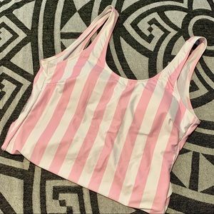 Zaful Swim - Pink and White Striped One Piece Zaful Swim - Pink and White Striped One Piece